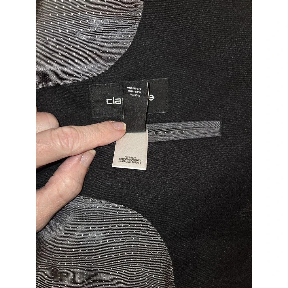 Claiborne Blazer Jacket Mens Size 40 Black, Lined, Never Worn